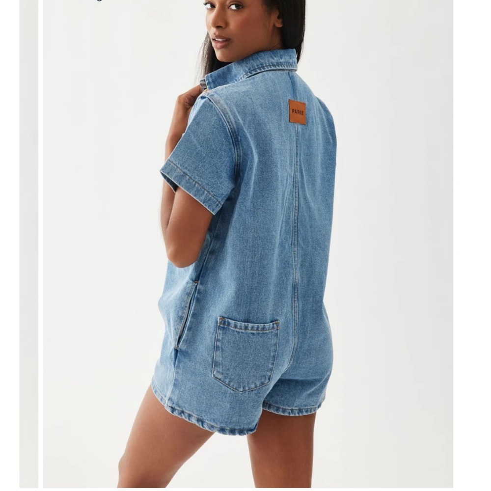 Parke Denim Short Sleeve Jumpsuit